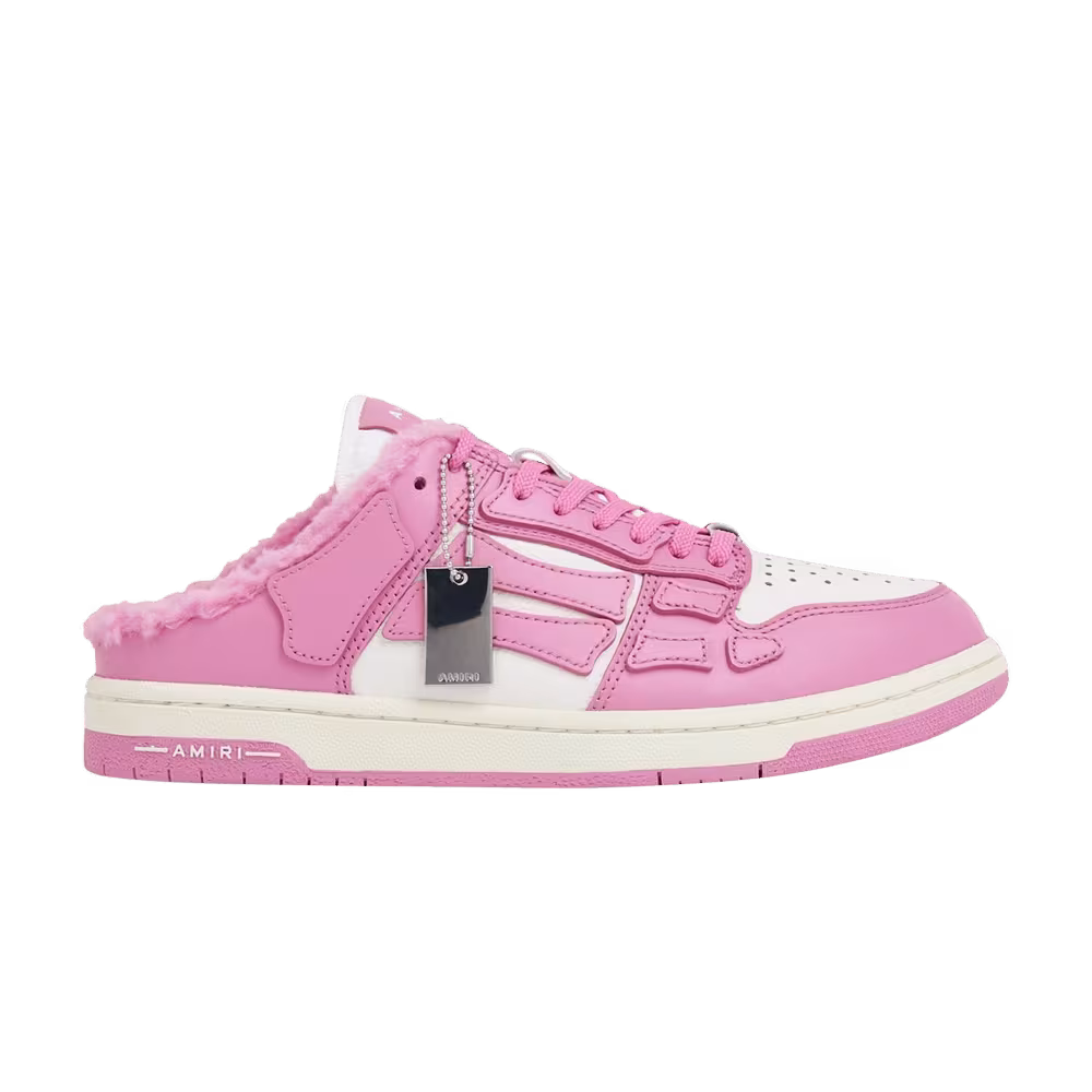 Amiri Women's Skel Top Mule Shearling Pink