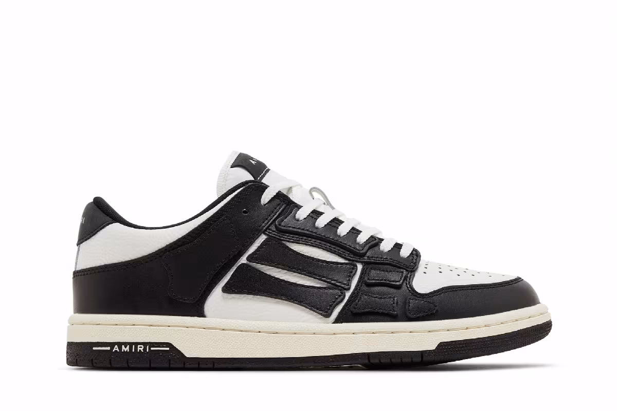 Amiri Women's Skel Top Low Black White 2022, view 2