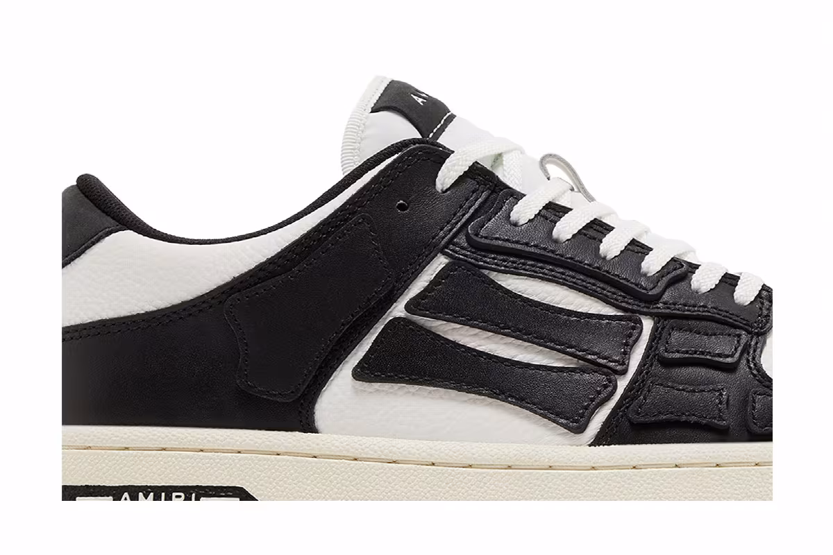 Amiri Women's Skel Top Low Black White 2022, view 3
