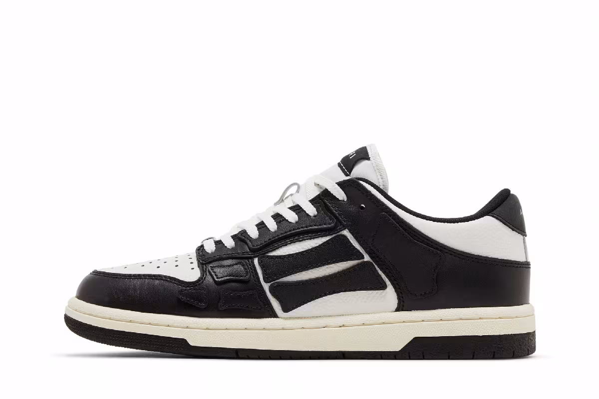 Amiri Women's Skel Top Low Black White 2022, view 4