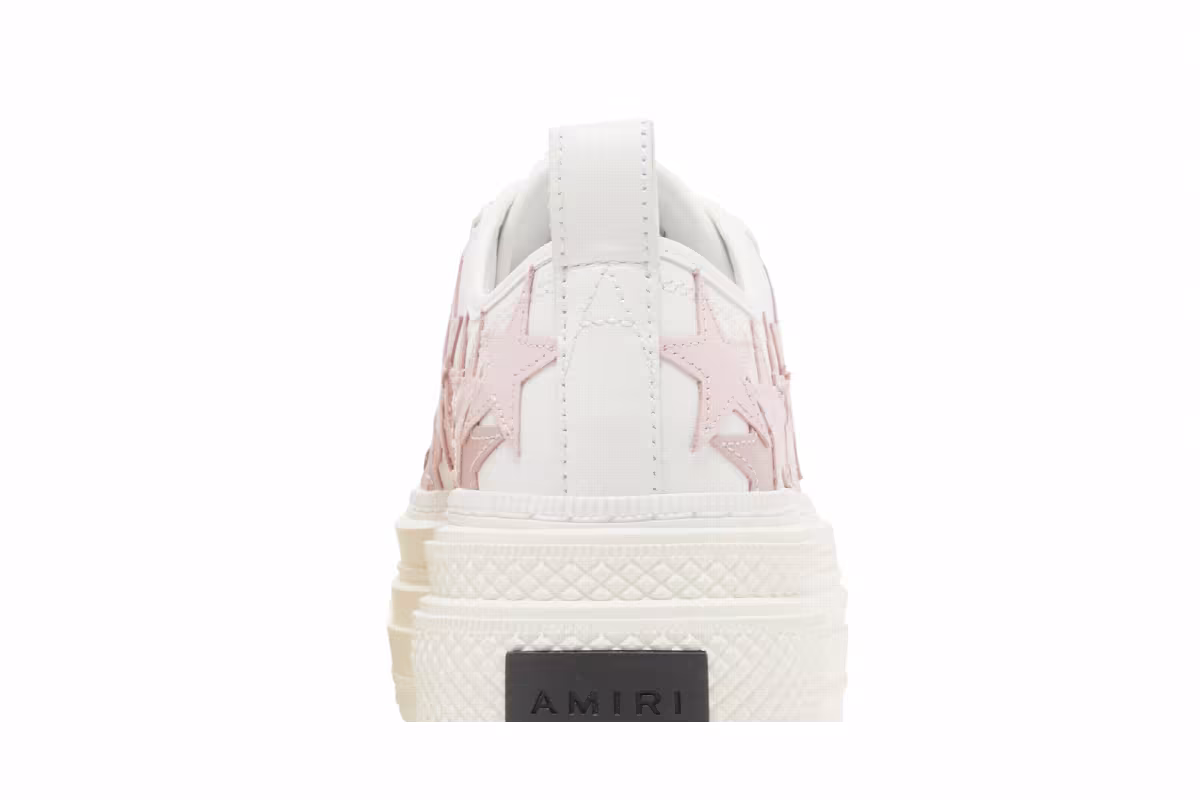 Amiri Women's Stars Platform Court Low White Pink, view 8