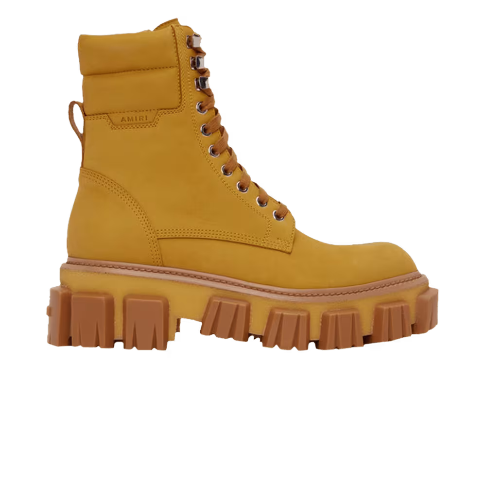 Amiri Crepe Lug Combat Boot Tan