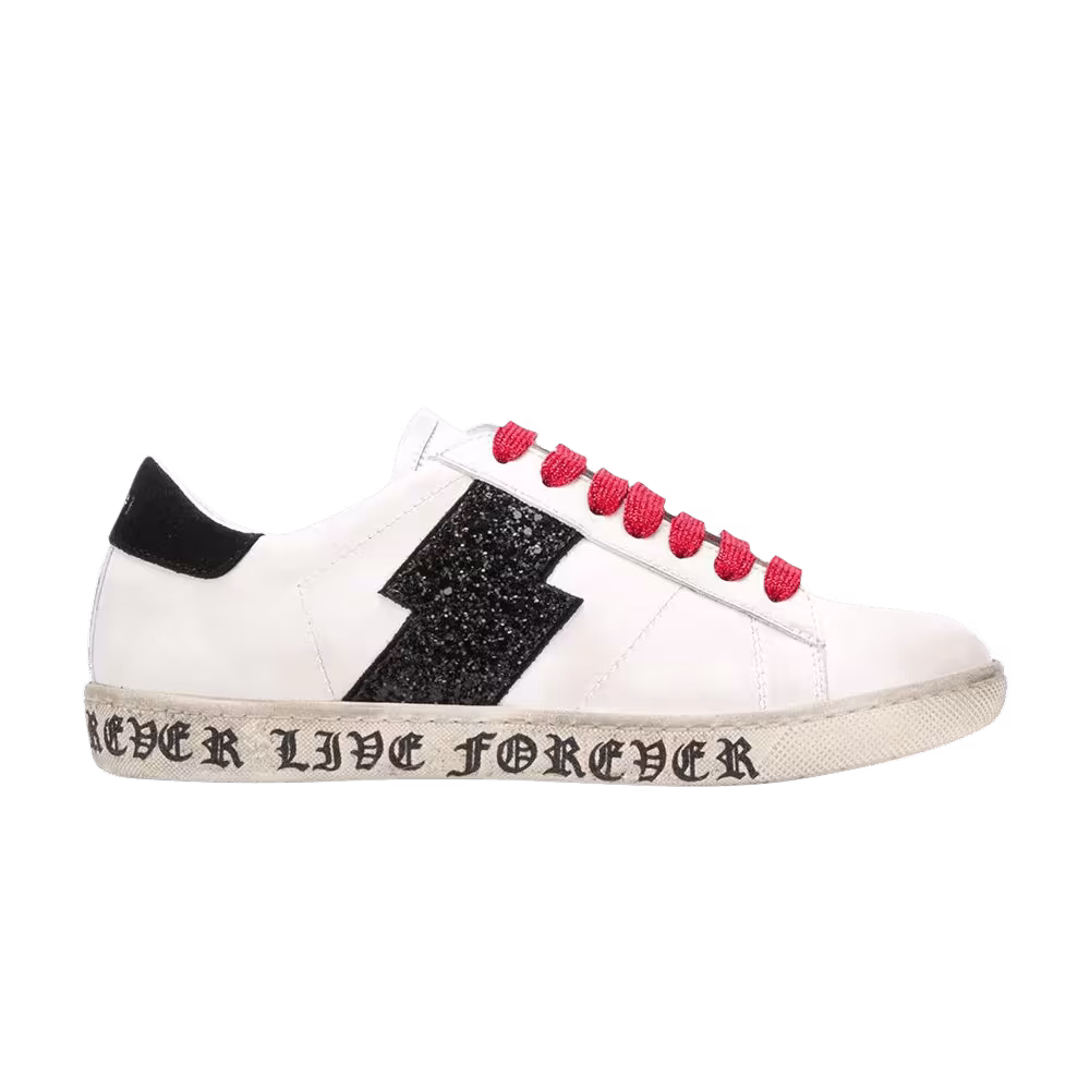 Amiri Women's Viper Live Forever - White Glitter
