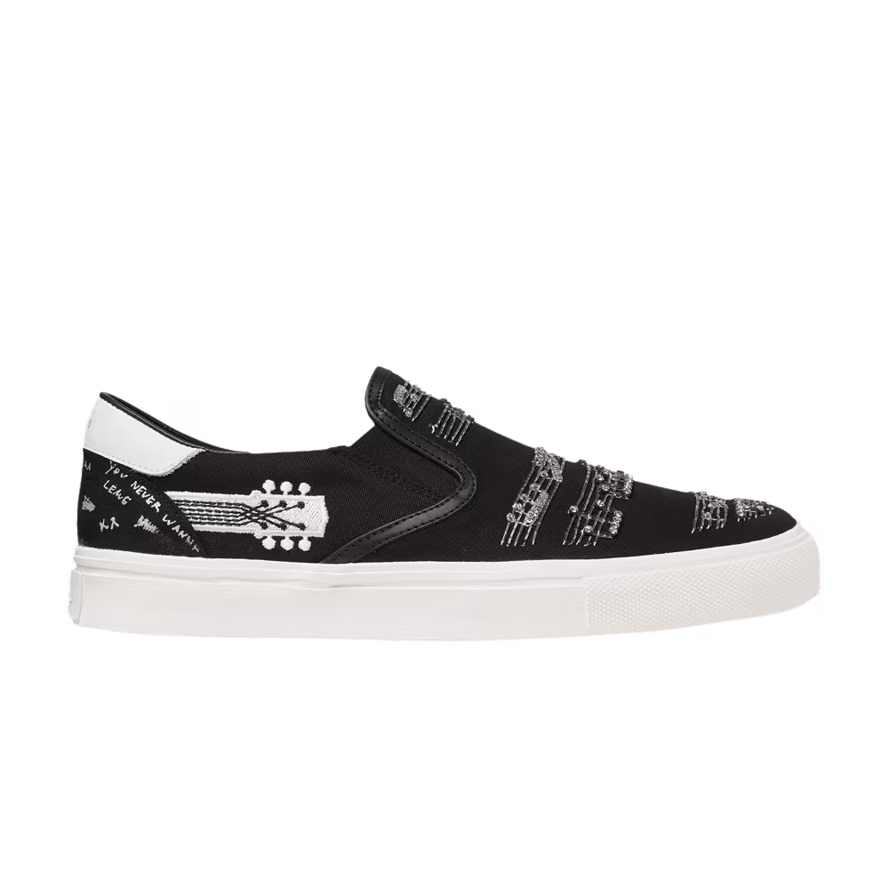 Amiri Slip-On Music - Black White Silver