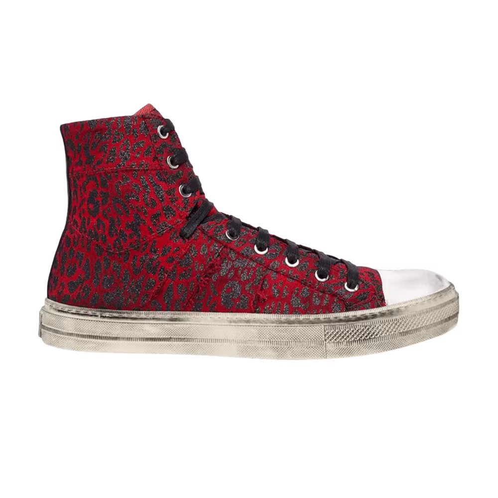 Amiri Sunset Glitter Leopard Red Black