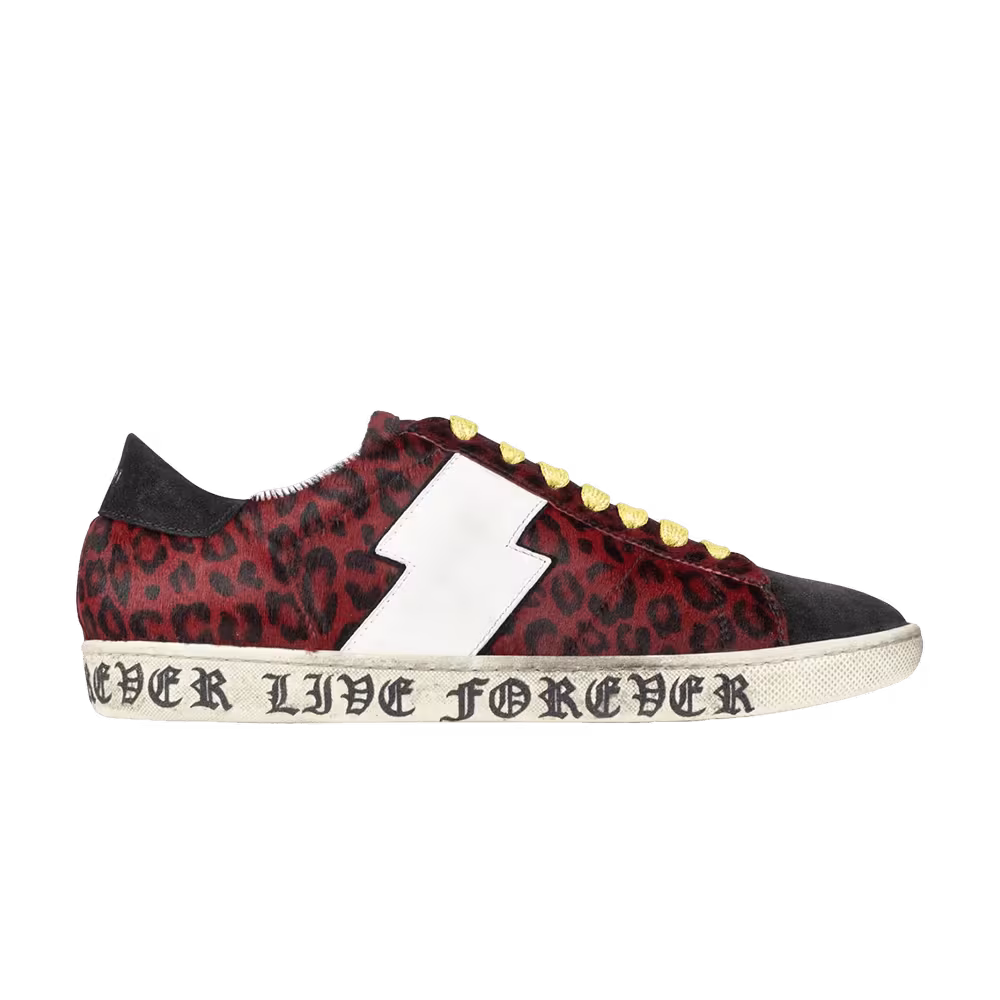 Amiri Viper Calf Hair Live Forever Black Red