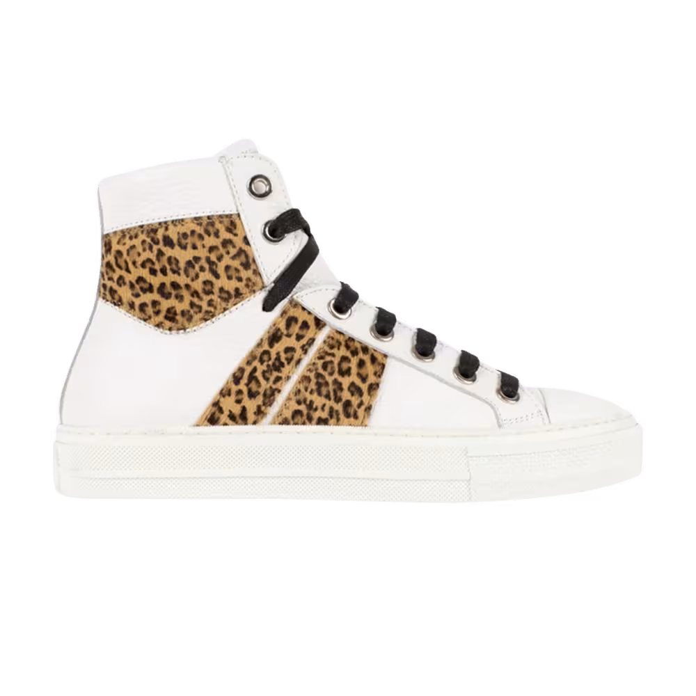 Amiri Women's Sunset Leather White Leopard