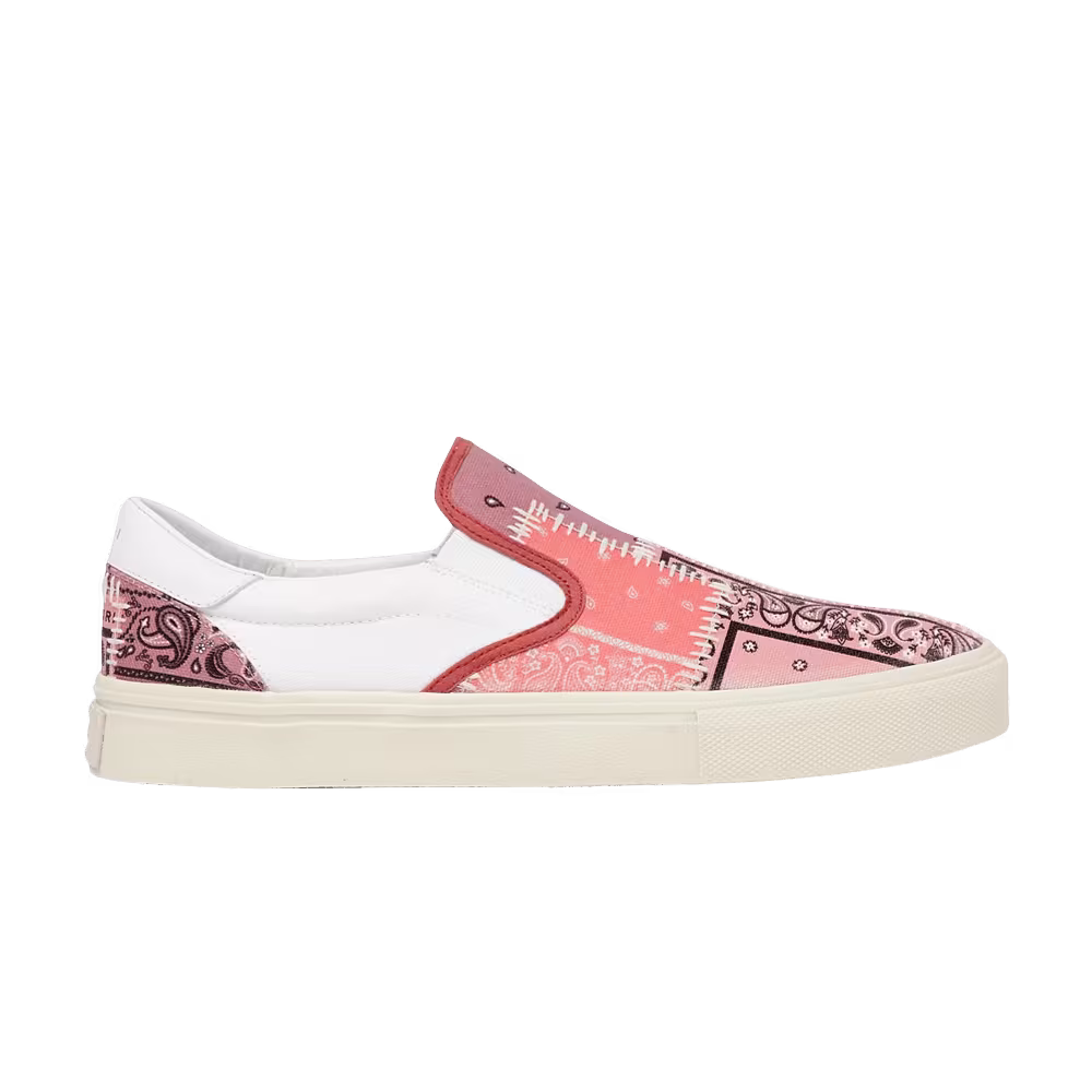 Amiri Reconstructed Bandana Slip-On Patchwork - Coral
