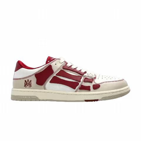 Amiri Skel Top Low 'Varsity - Cream Deep Red'