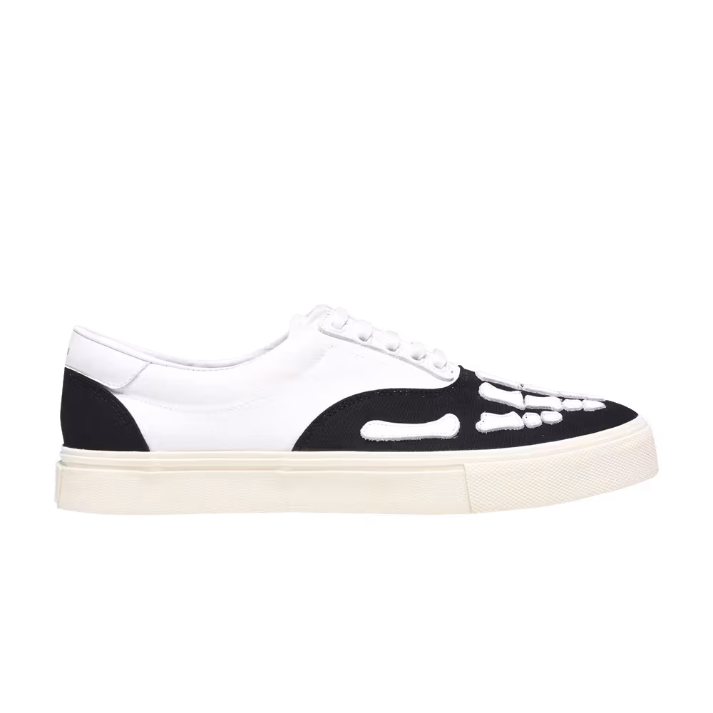 Amiri Skel Toe Lace Up Sneaker Black White