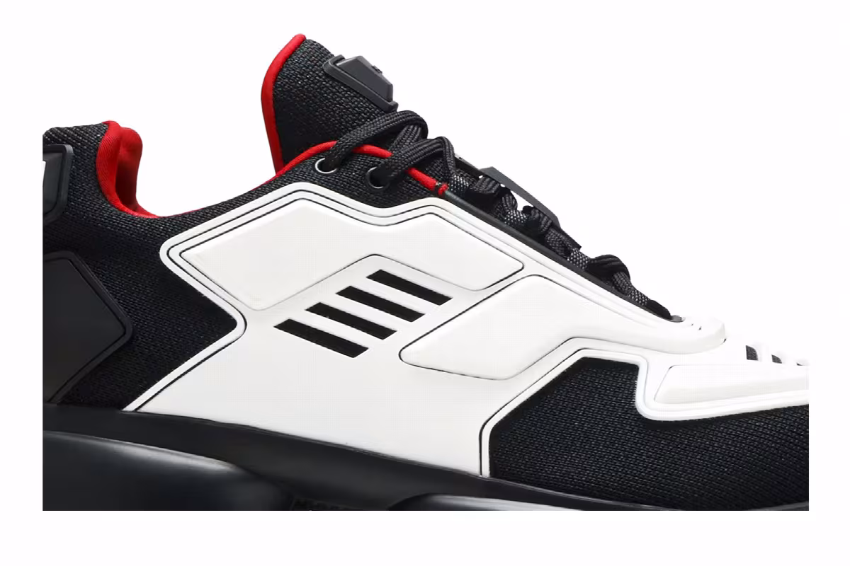 Prada Cloudbust Thunder Knit White Black, view 3