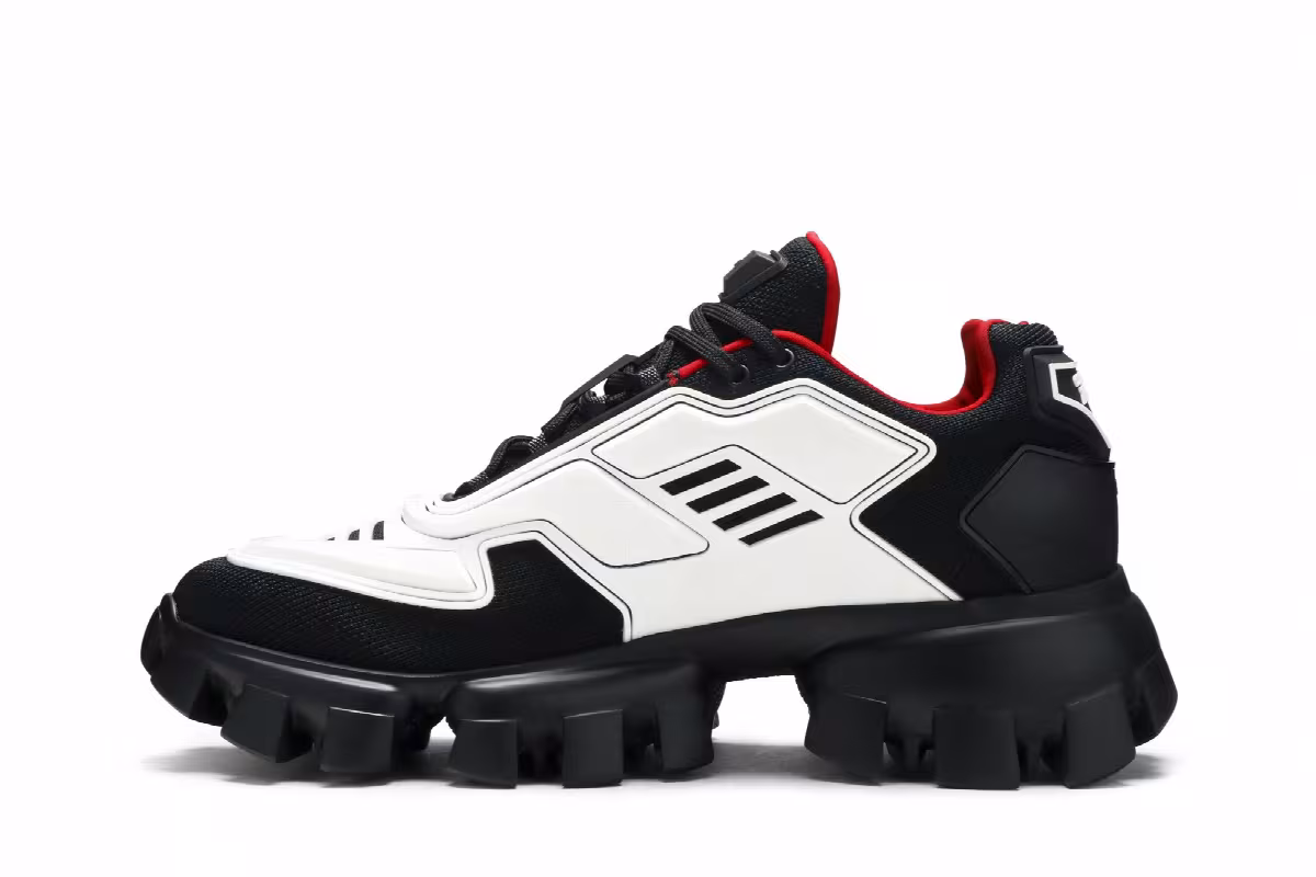 Prada Cloudbust Thunder Knit White Black, view 4