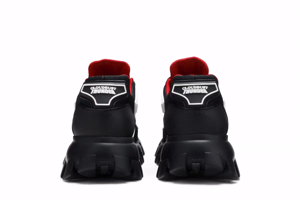 Prada Cloudbust Thunder Knit White Black, view 7