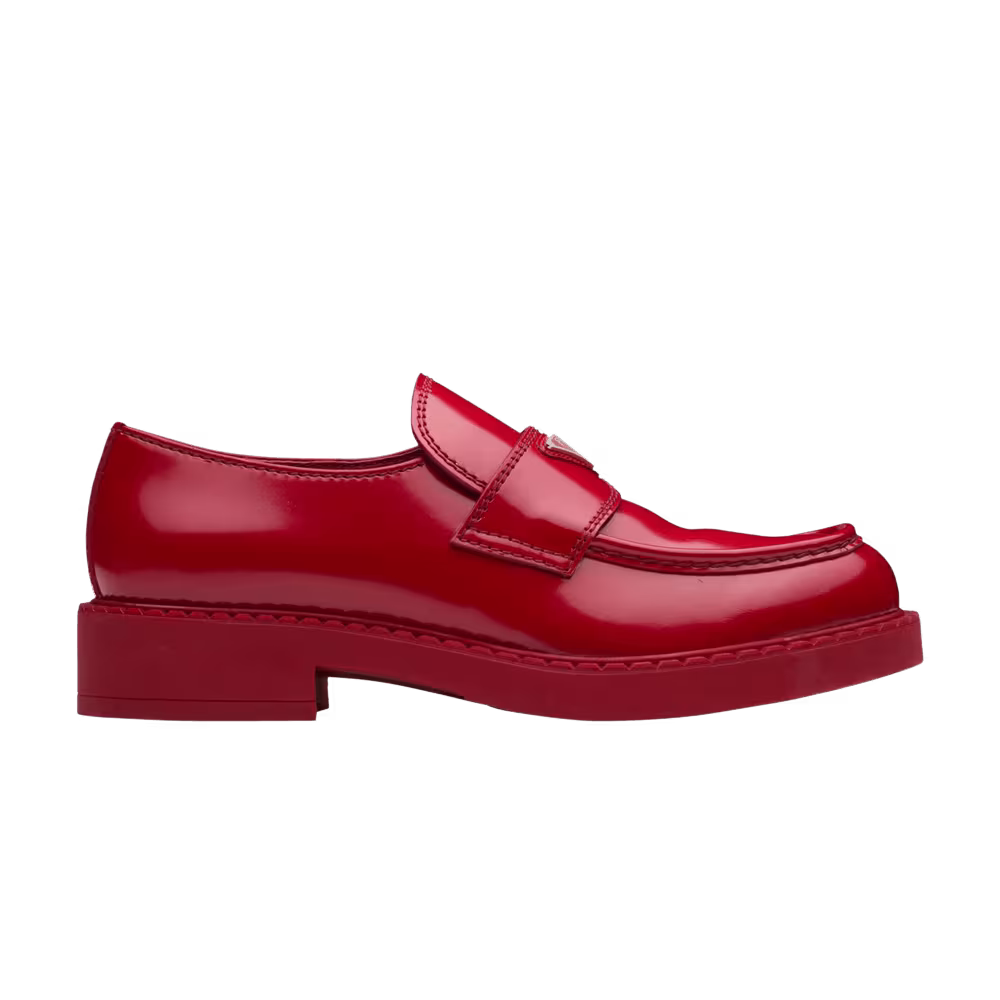 Prada Chocolate Loafer Scarlet