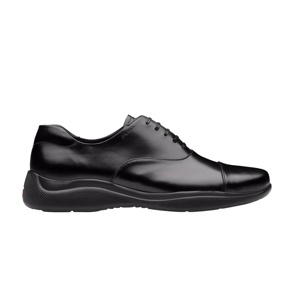 Prada Lace-Up Oxford Sneaker Black