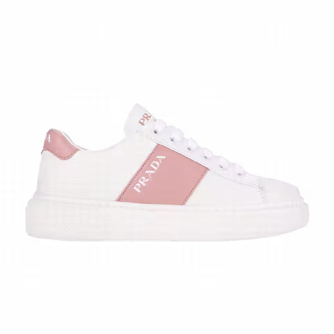 Prada Wmns Logo Sneakers 'White Pink'