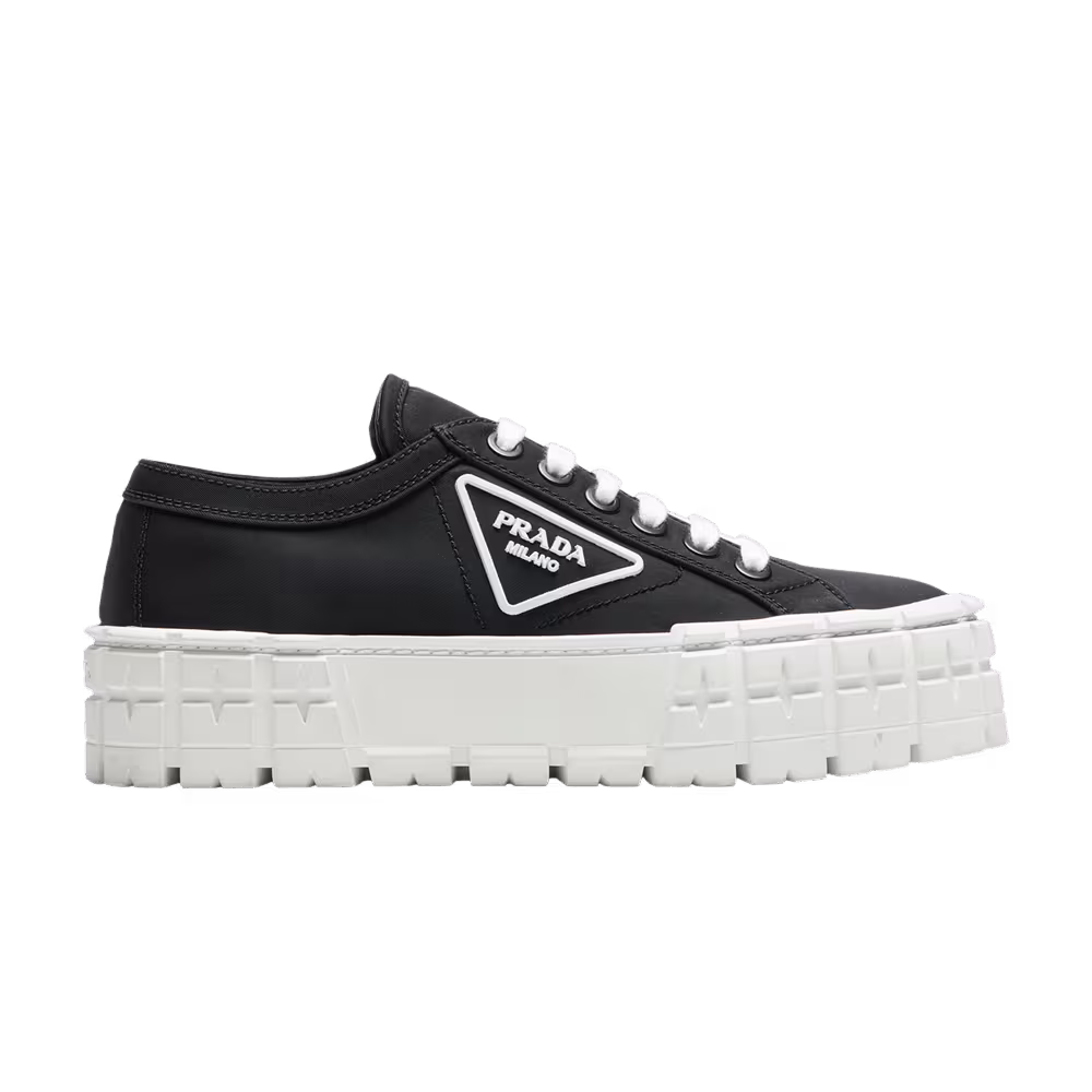 Prada Women's Gabardine Wheel Platform Black