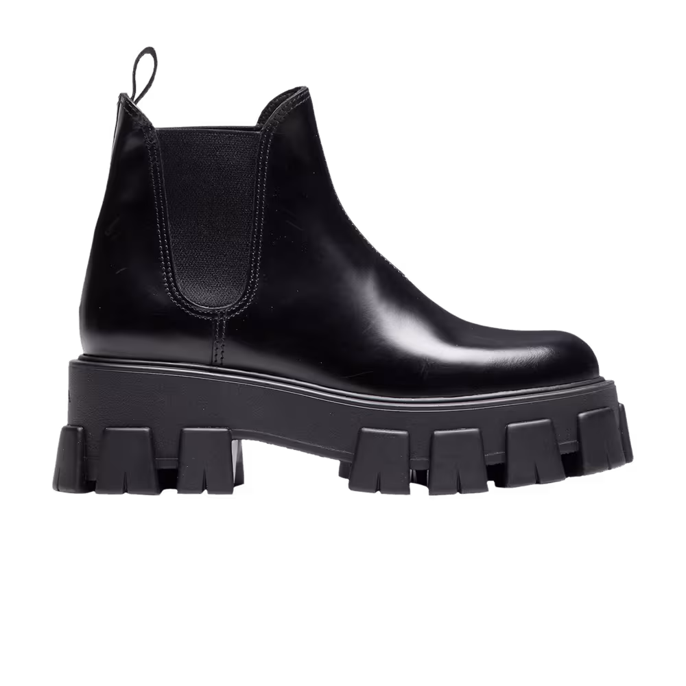 Prada Women's Monolith Chelsea Boot Black
