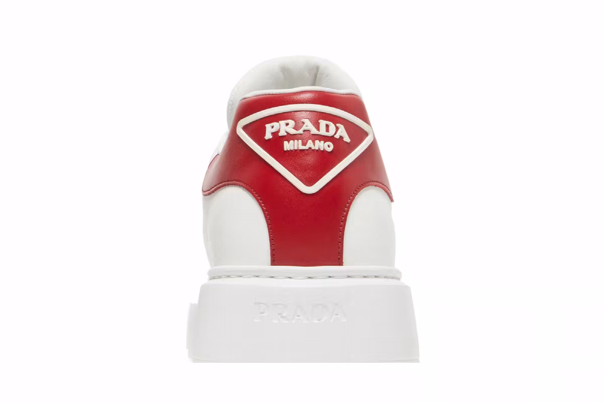 Prada Marco Leather White Red, view 8