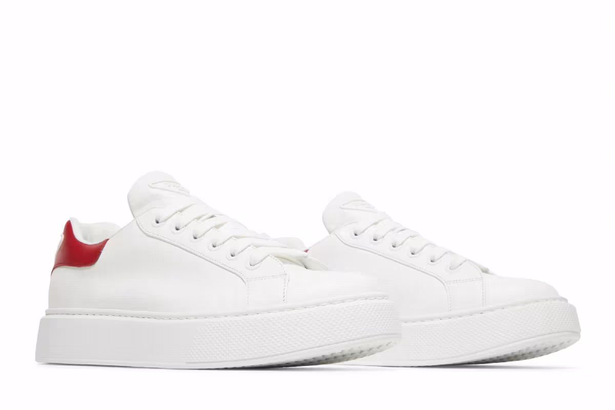 Prada Marco Leather White Red, view 9