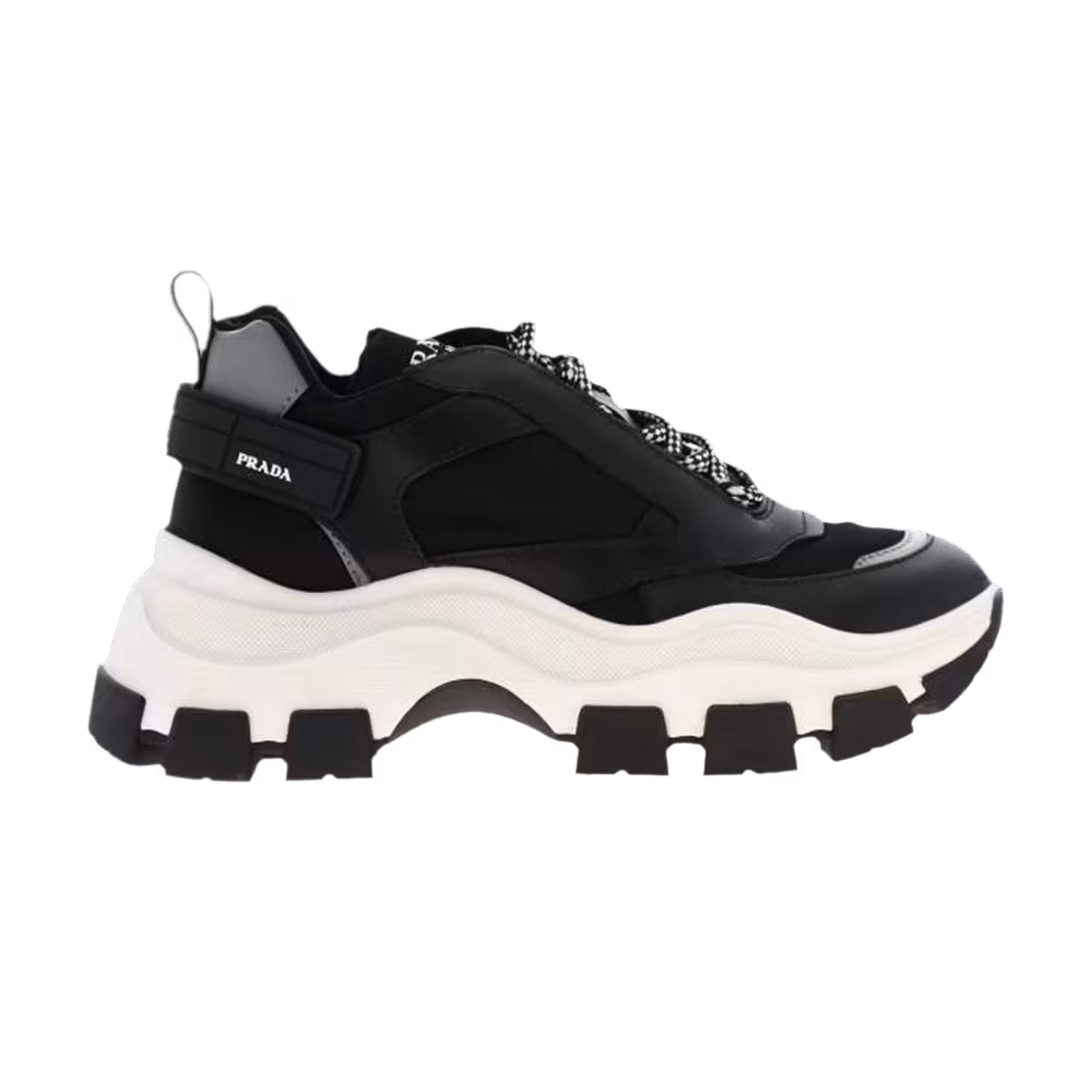 Prada Pegasus Lace-Up Sneaker Black