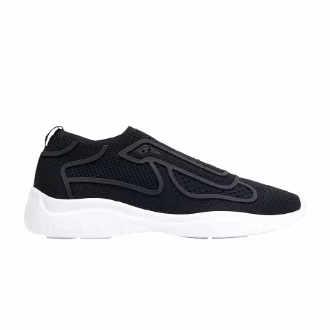 Prada Wmns America's Cup Slip‑On 'Black White'