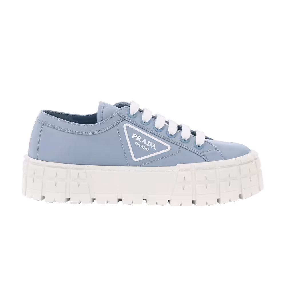 Prada Women's Gabardine Wheel Platform Light Blue