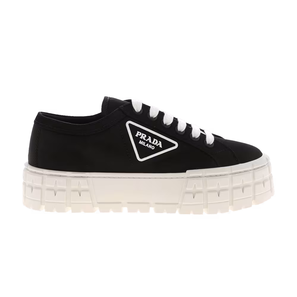 Prada Women's Gabardine Wheel Platform Black