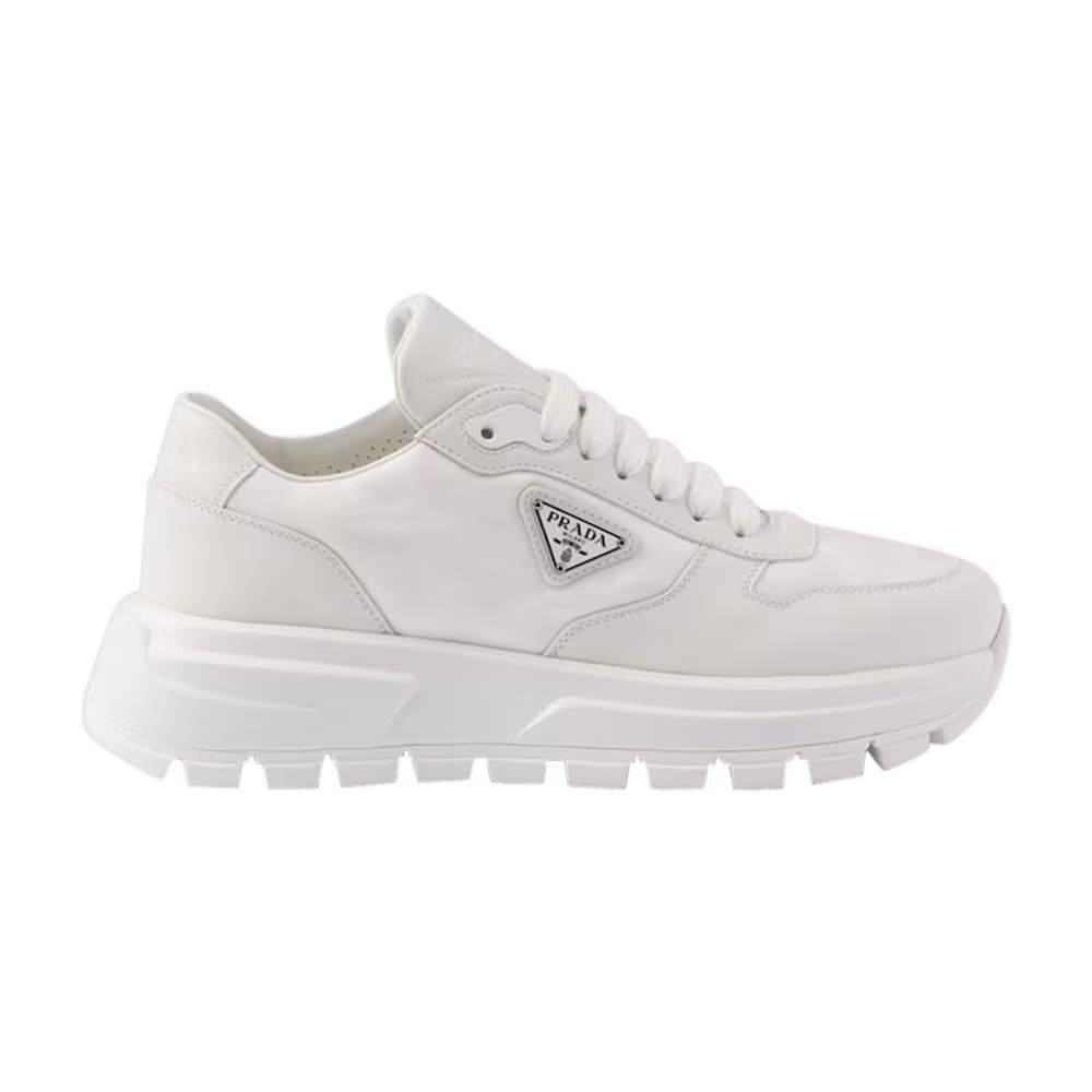 Prada Women's Prax 01 Re-Nylon Lug Sole White