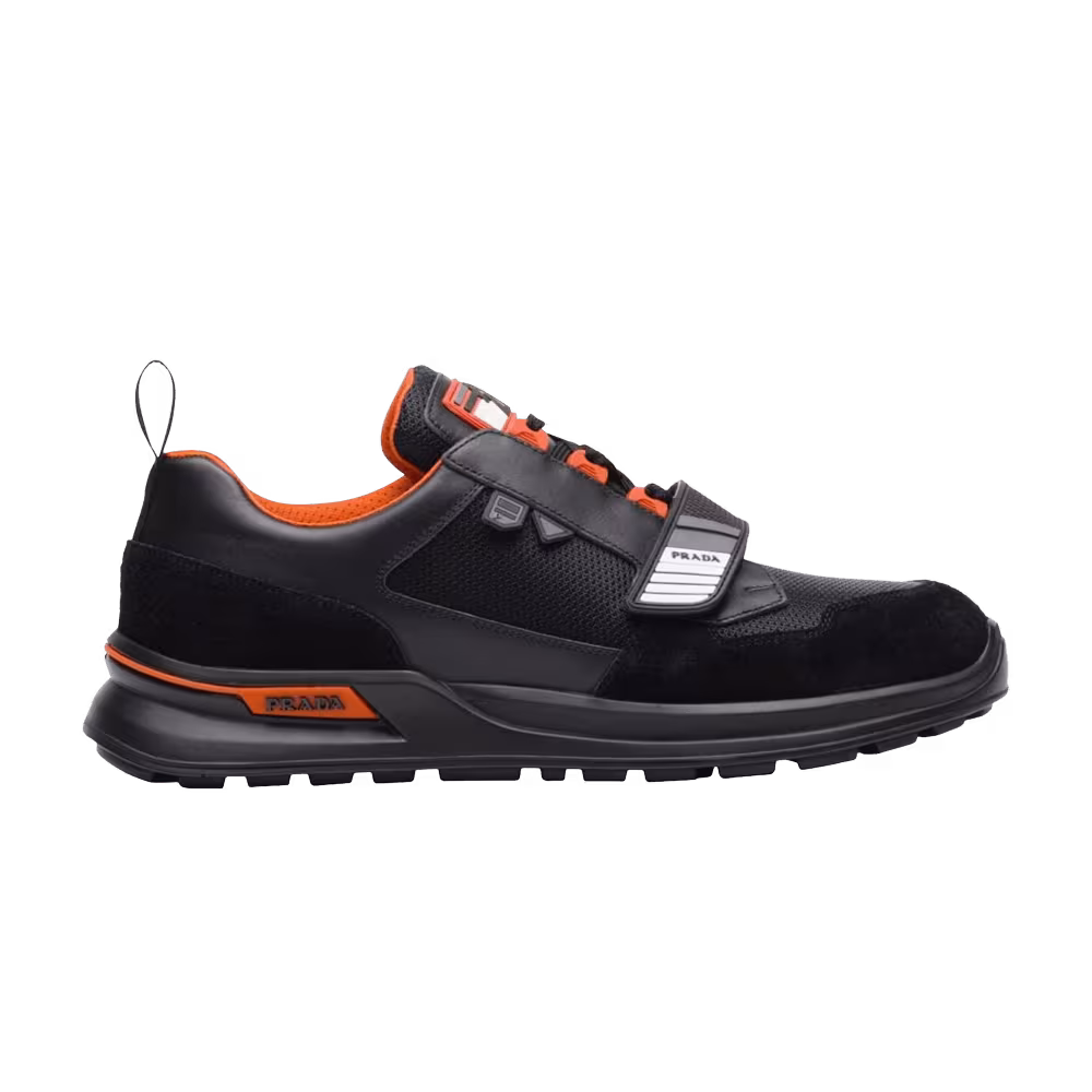 Prada Mechano Leather Black Orange