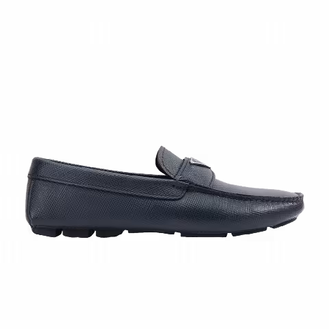 Prada Leather Driver Loafer 'Blue'