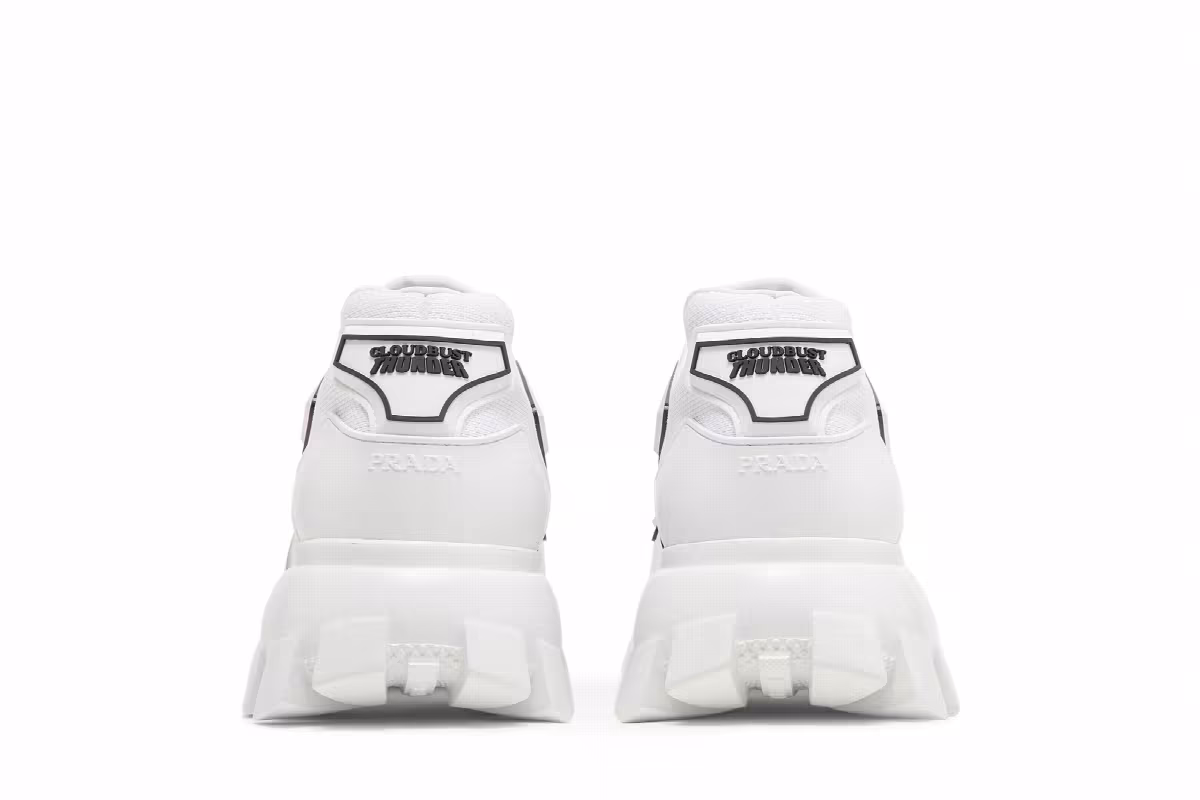 Prada Cloudbust Thunder Knit White Red, view 7