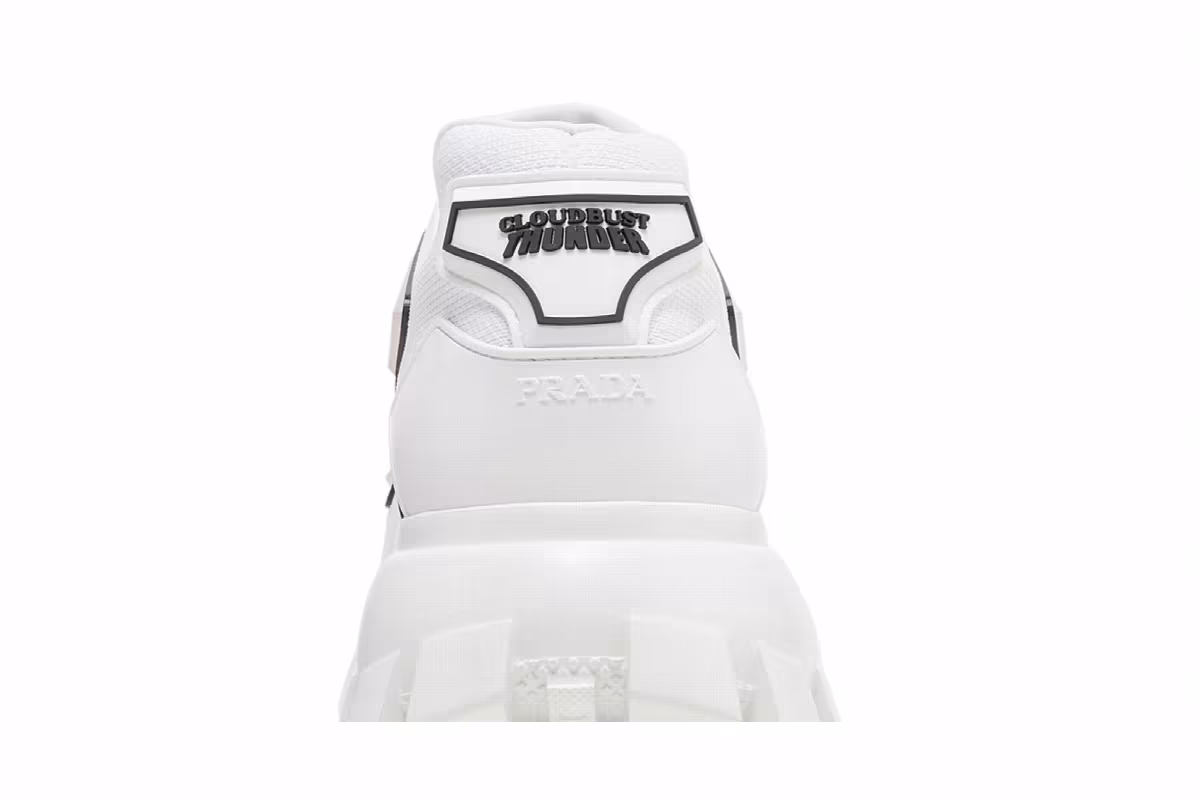 Prada Cloudbust Thunder Knit White Red, view 8