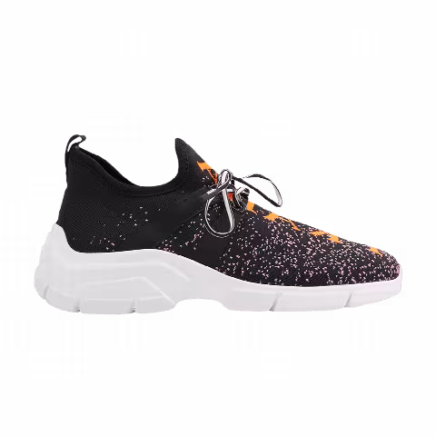 Prada Wmns XY Knit Sneaker 'Black Orange'