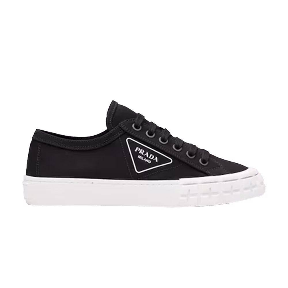 Prada Women's Gabardine Wheel Low Black White