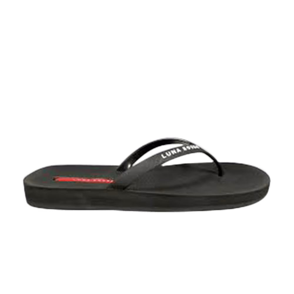 Prada Saffiano Flip Flop Black