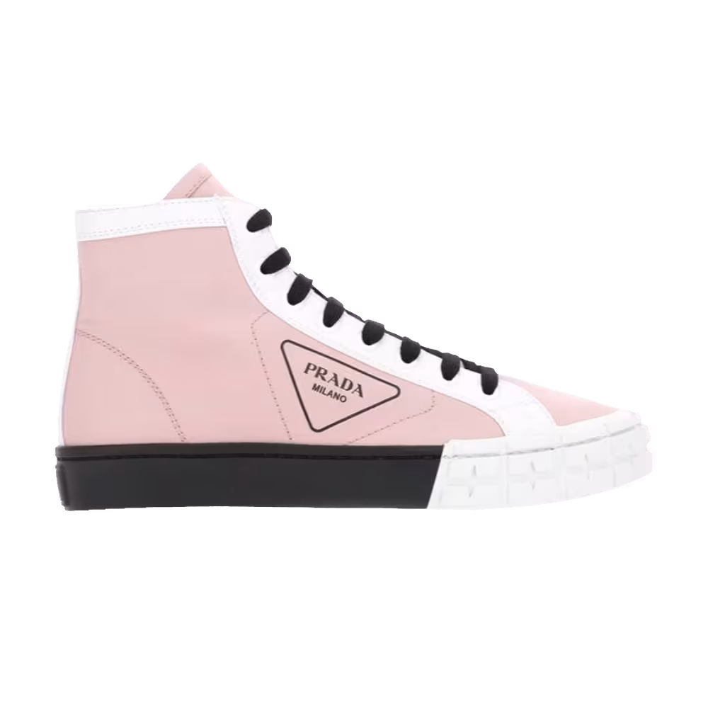 Prada Gabardine Wheel High Pink White