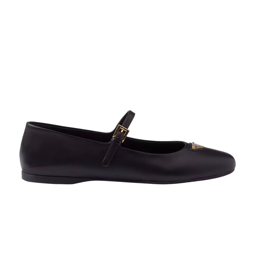 Prada Women's Nappa Leather Ballerinas Black