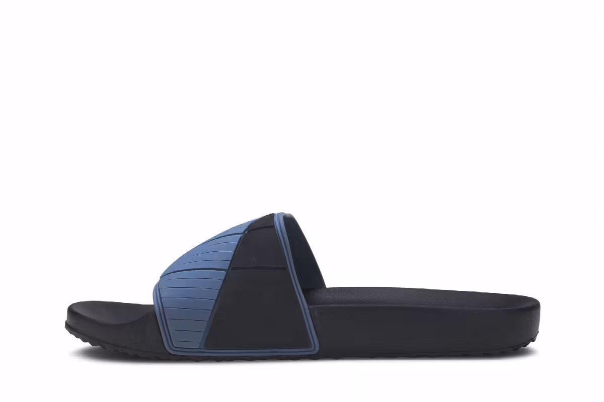 Prada Logo Rubber Slide Blue, view 4