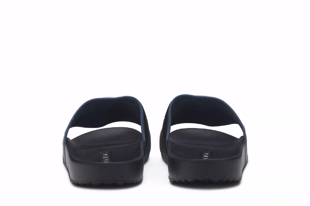 Prada Logo Rubber Slide Blue, view 7