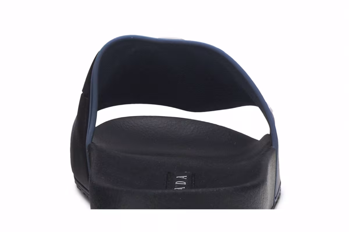 Prada Logo Rubber Slide Blue, view 8