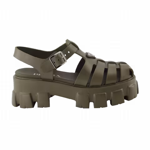 Prada Wmns Foam Rubber Sandal 'Military'