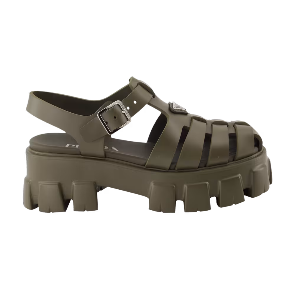 Prada Women's Foam Rubber Sandal Military