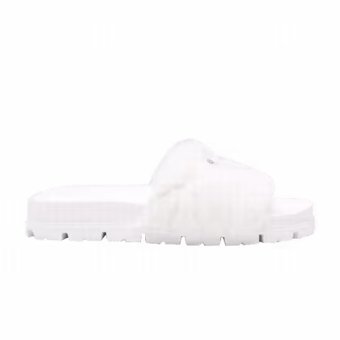Prada Wmns Shearling Slide 'White'