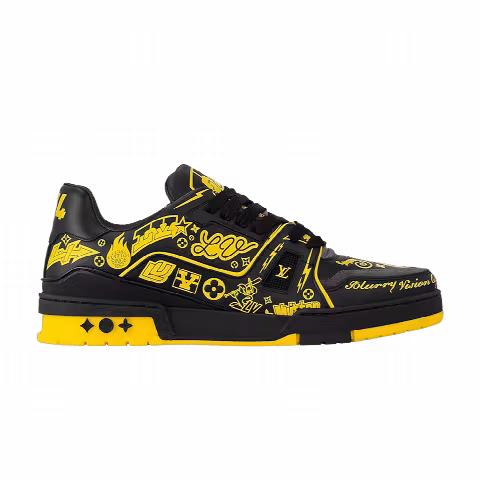 Louis Vuitton LV Trainer 'Black Yellow Graffiti'