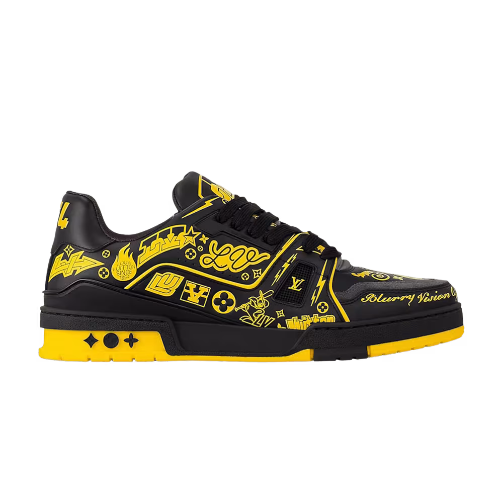 Louis Vuitton LV Trainer Black Yellow Graffiti