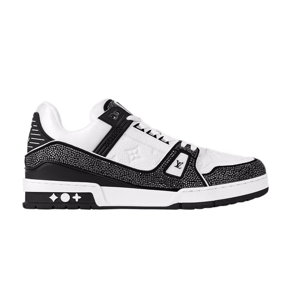 Louis Vuitton Trainer Swarovski - White Black