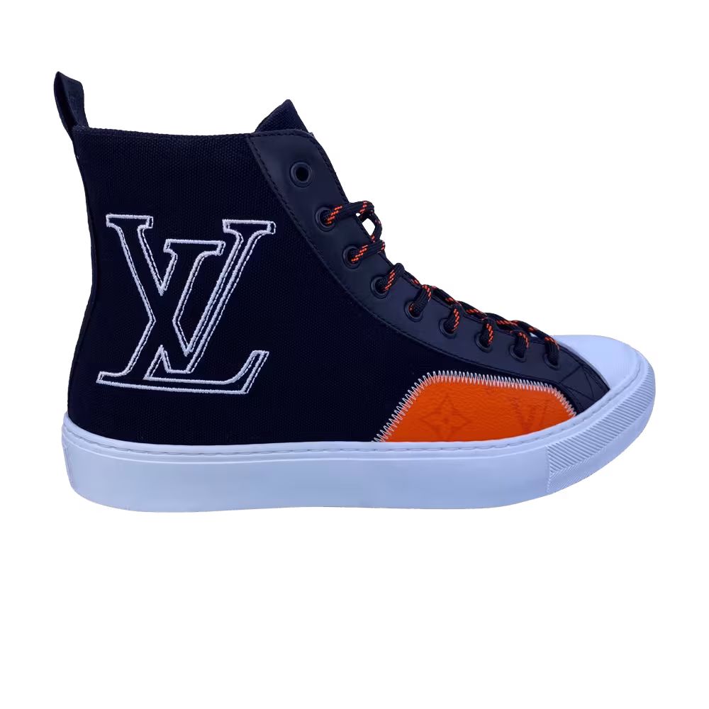 Louis Vuitton Tattoo Sneaker Boot Black Orange