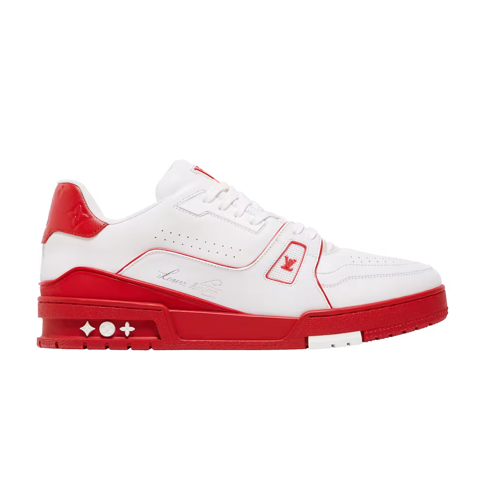 Louis Vuitton Trainer Low White Red Midsole