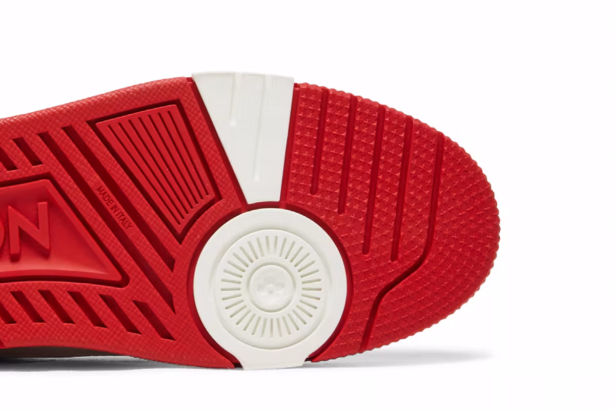 Louis Vuitton Trainer Low White Red Midsole, view 6